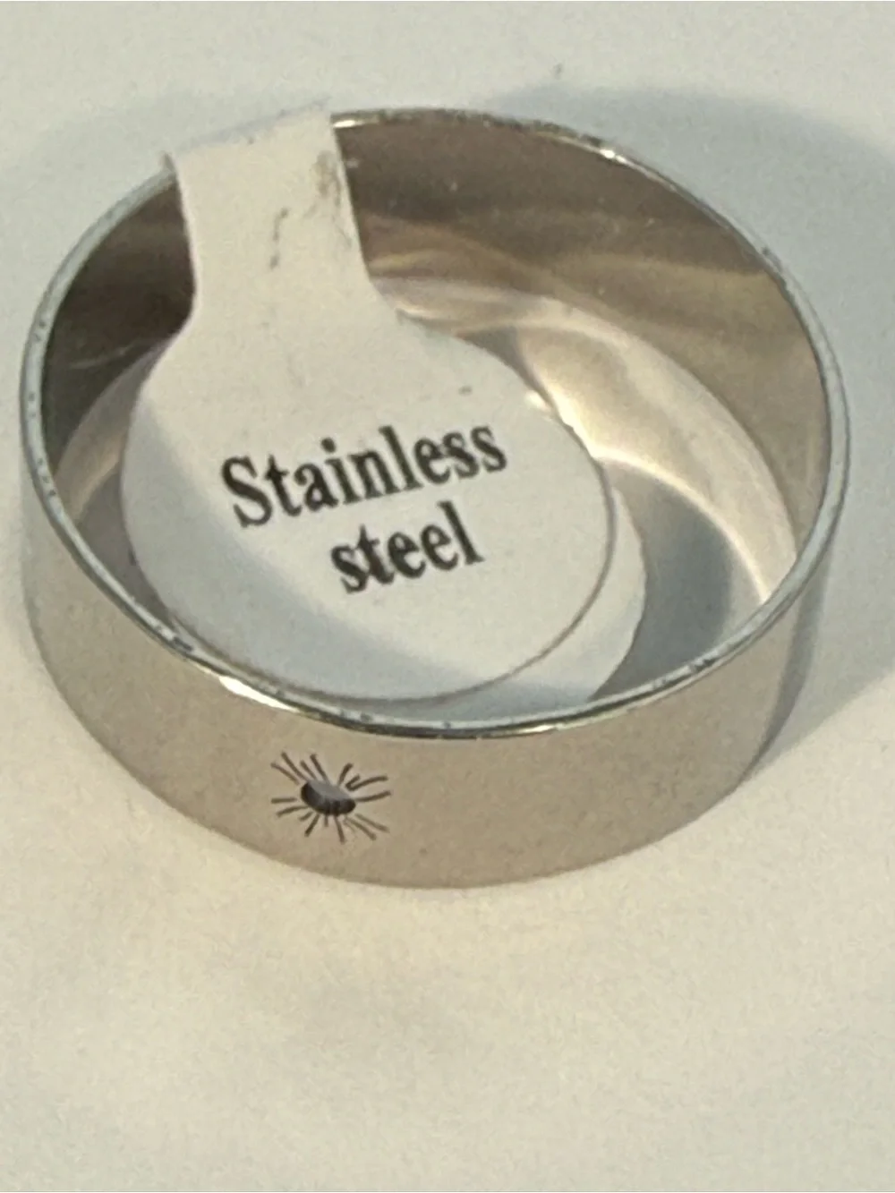 Bundle of 2 Men's Stainless Steel Black Ring NWT with Engraved Design Size 10.5